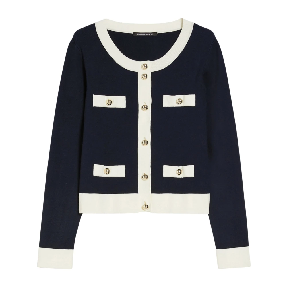 Pennyblack Boxy Fit Cardigan Art. Dacia Blue Dames