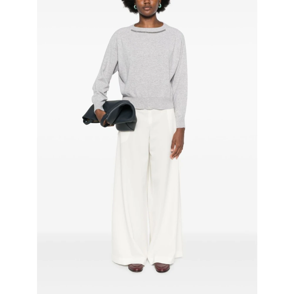 BRUNELLO CUCINELLI Grijze Sweatshirt Aw24 Damesmode Gray Dames