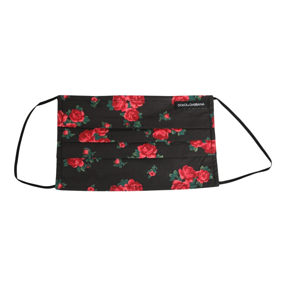 Dolce & Gabbana Floral Print Cotton Face Mask - Male - Accessories - Black - One Size - Accessories - Image 3