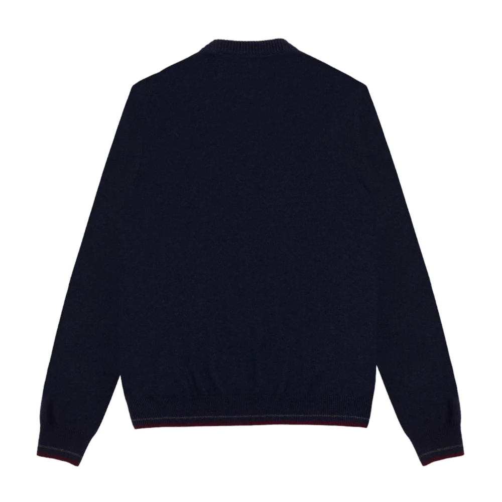 Colmar Blauwe Cable-Knit Crew-Neck Sweater Blue Heren