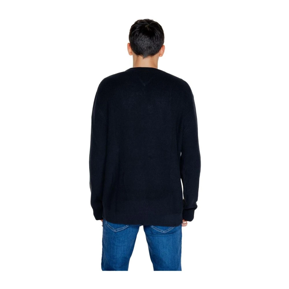 Tommy Jeans Herfst Katoenen Trui Mannen Collectie Black Heren