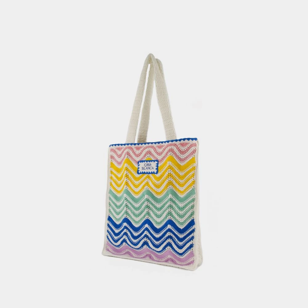 Casablanca Gradient Wave Gehaakte Shopper Tas Multicolor Dames