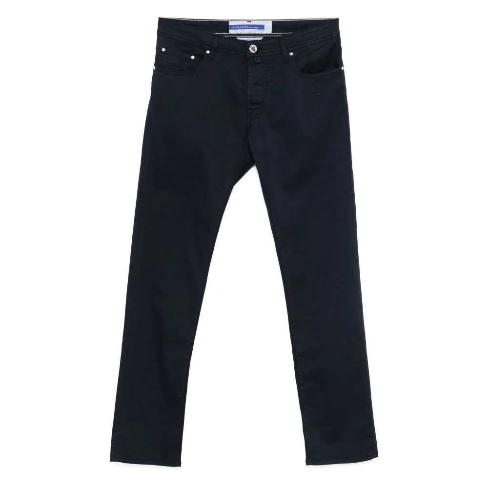 Jacob Cohën Handgemaakte katoen lyocell broek Model Bard Blue Heren