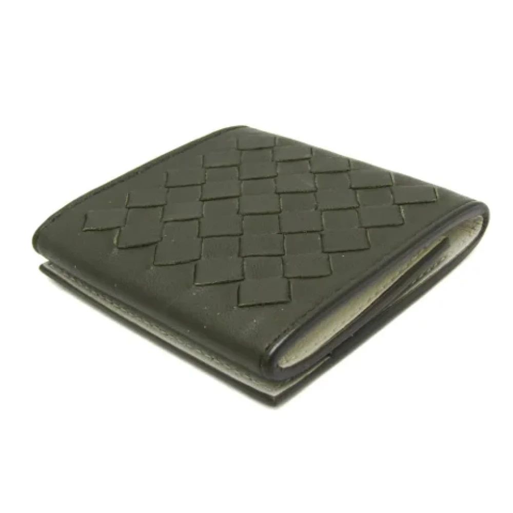 Bottega Veneta Vintage Pre-owned Leather wallets Green Dames