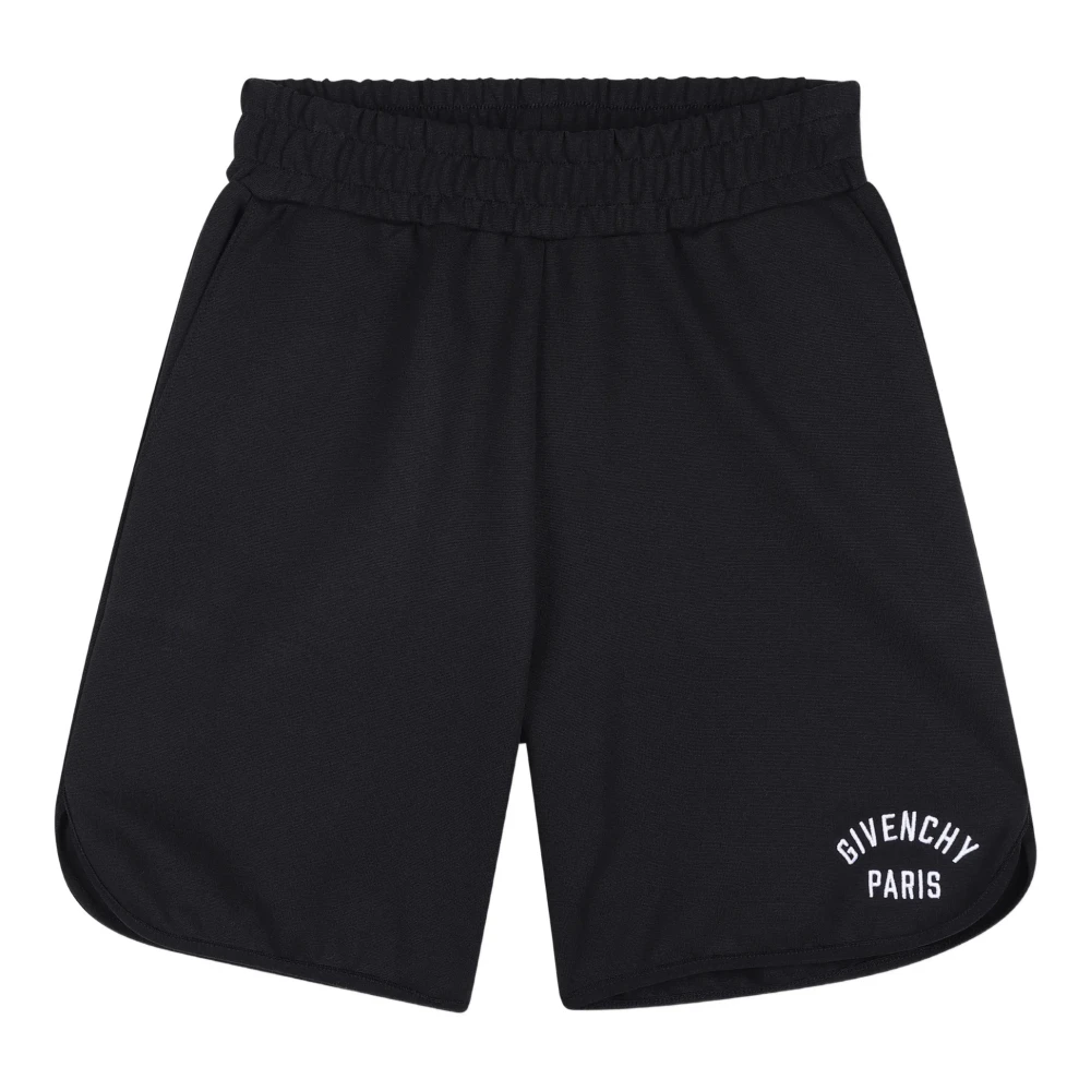Givenchy Men's Black Jersey Pleated Shorts