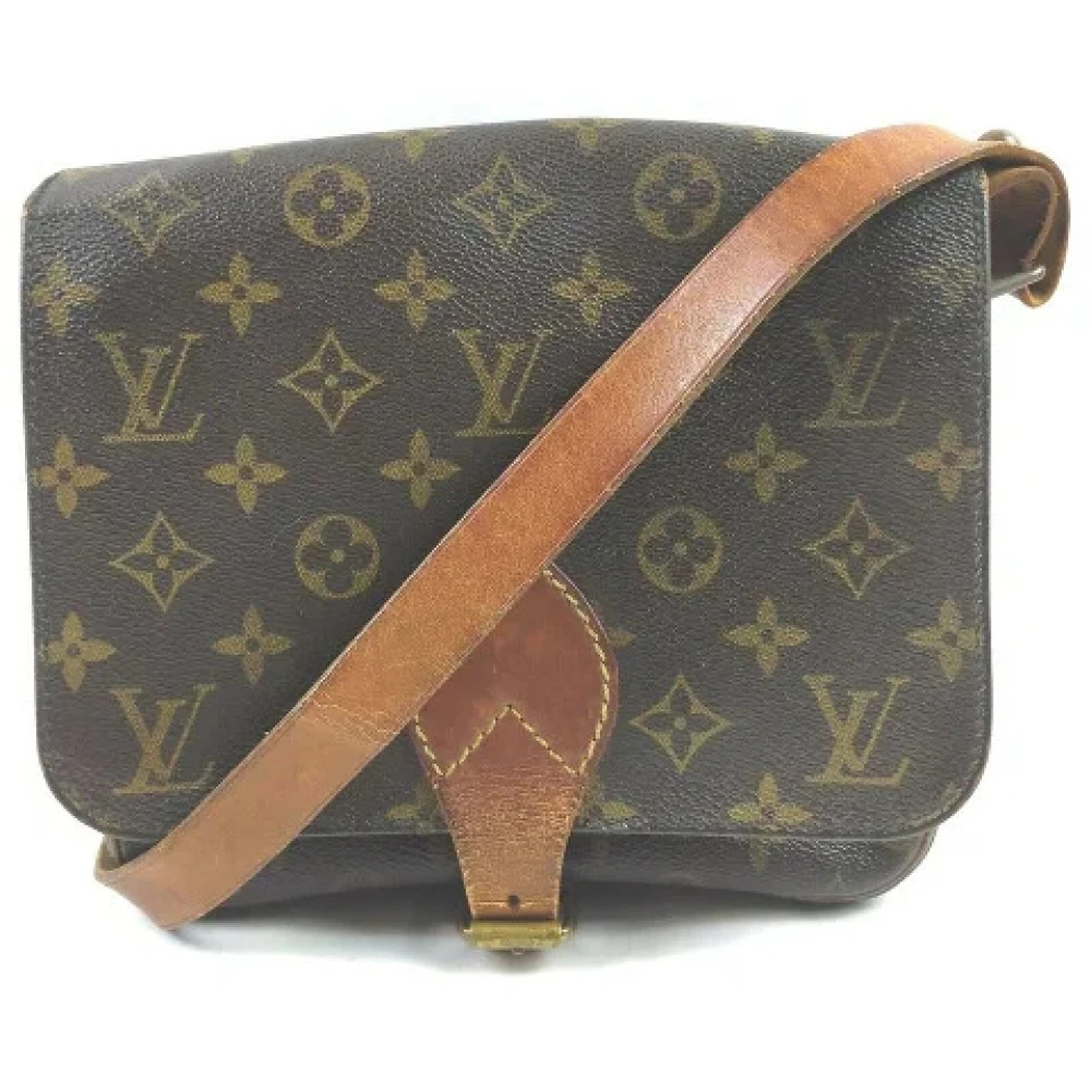 Louis Vuitton Vintage Förägda canvas axelväska, bra skick Brown, Unisex