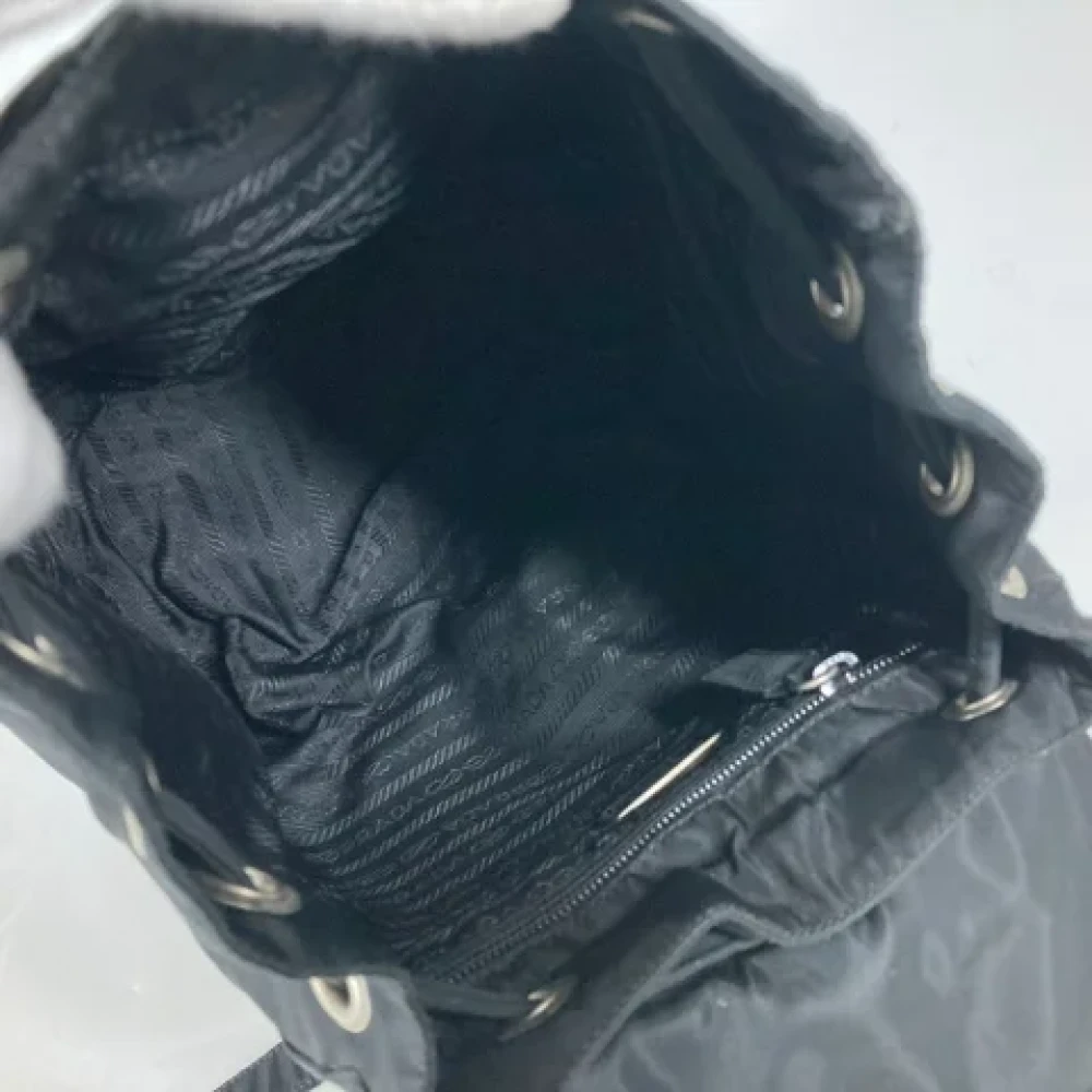 Prada Vintage Pre-owned Fabric backpacks Black Dames