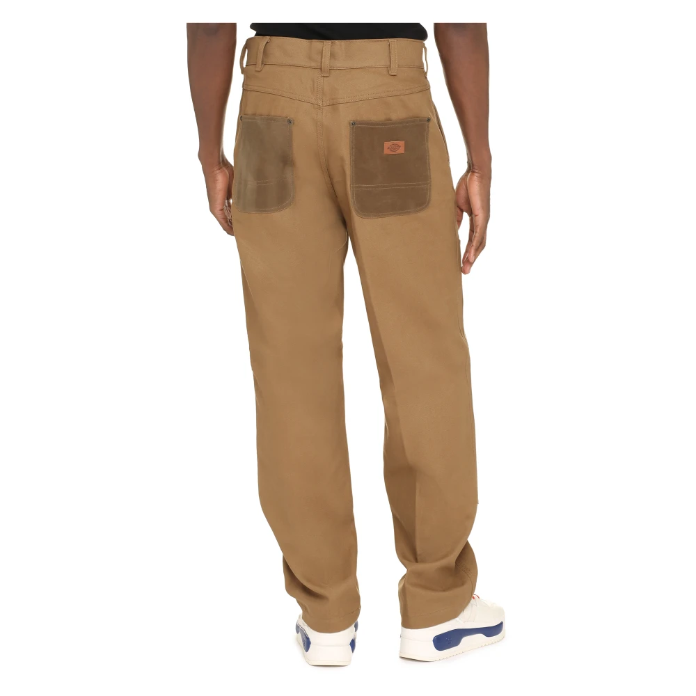 Dickies Katoenen Broek met Contrast Inzetstukken Brown Heren