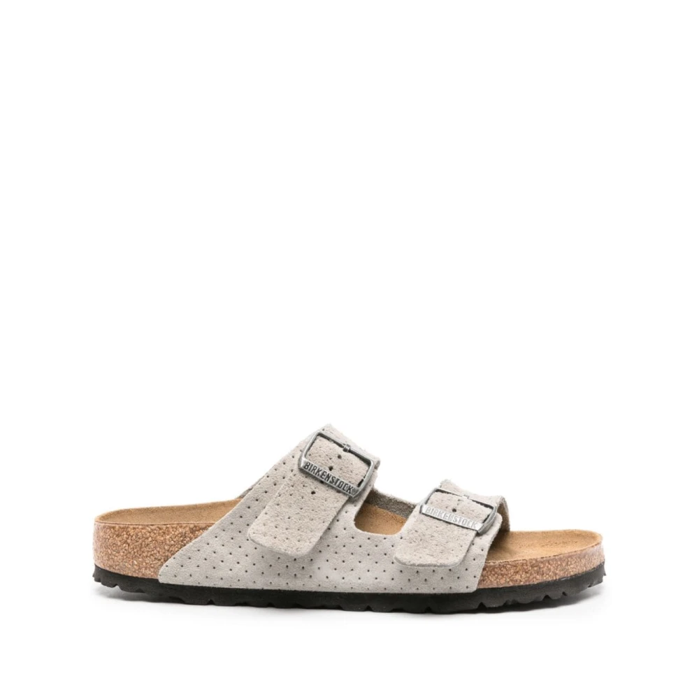 Birkenstock Gray Sliders, Female, 4 Uk, Arizona Narrow Fit