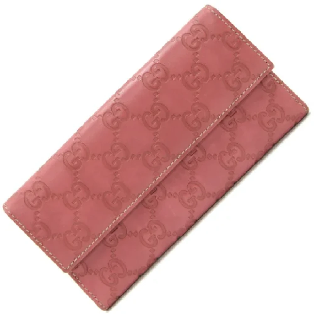 Gucci Vintage Pre-owned Leather wallets Pink Dames