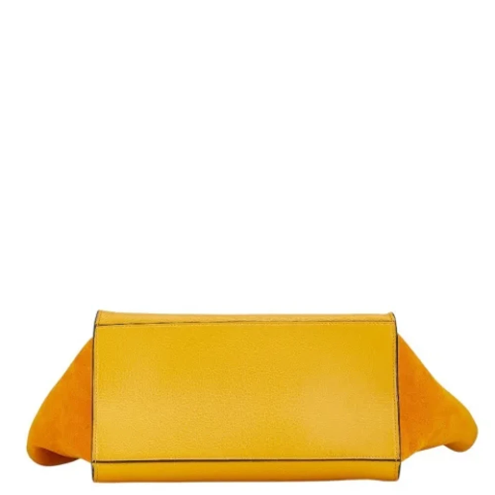 Celine Vintage Pre-owned Leather shoulder-bags Yellow Dames
