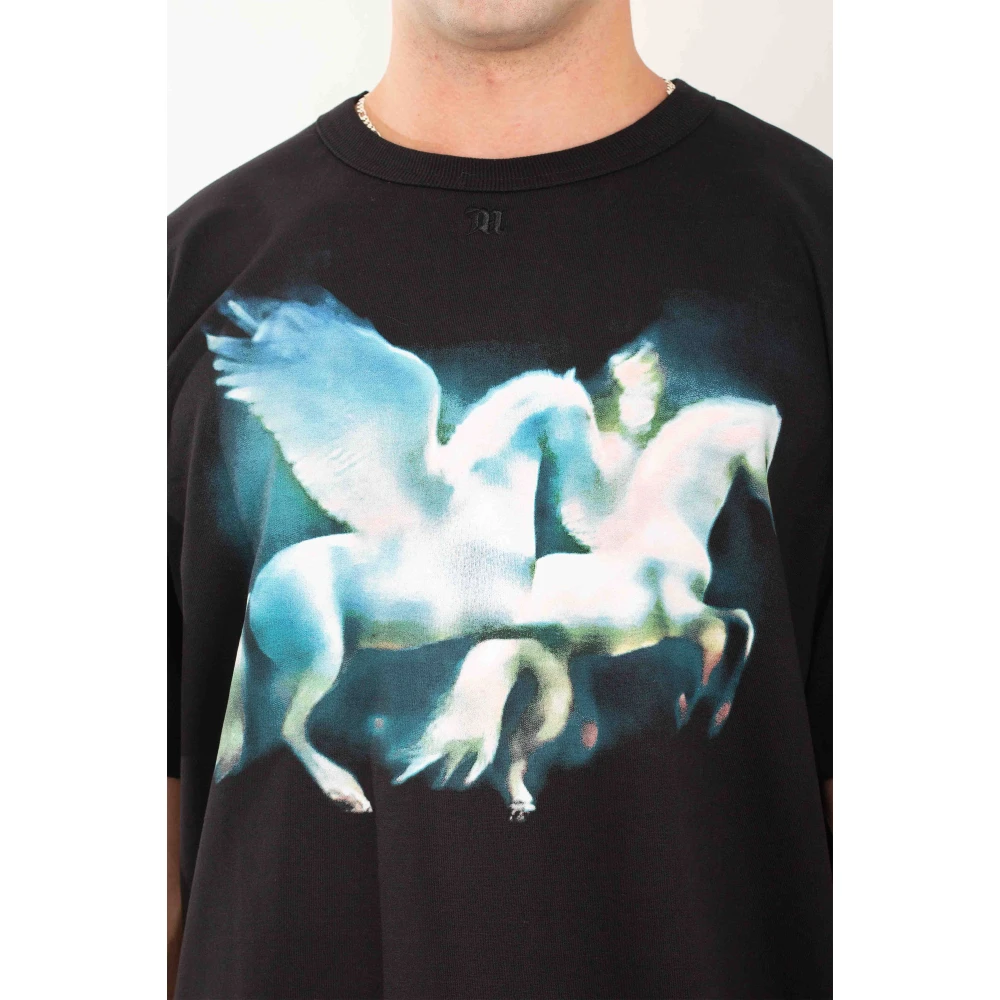 Misbhv Zwart Paarden Print Tee Black Heren