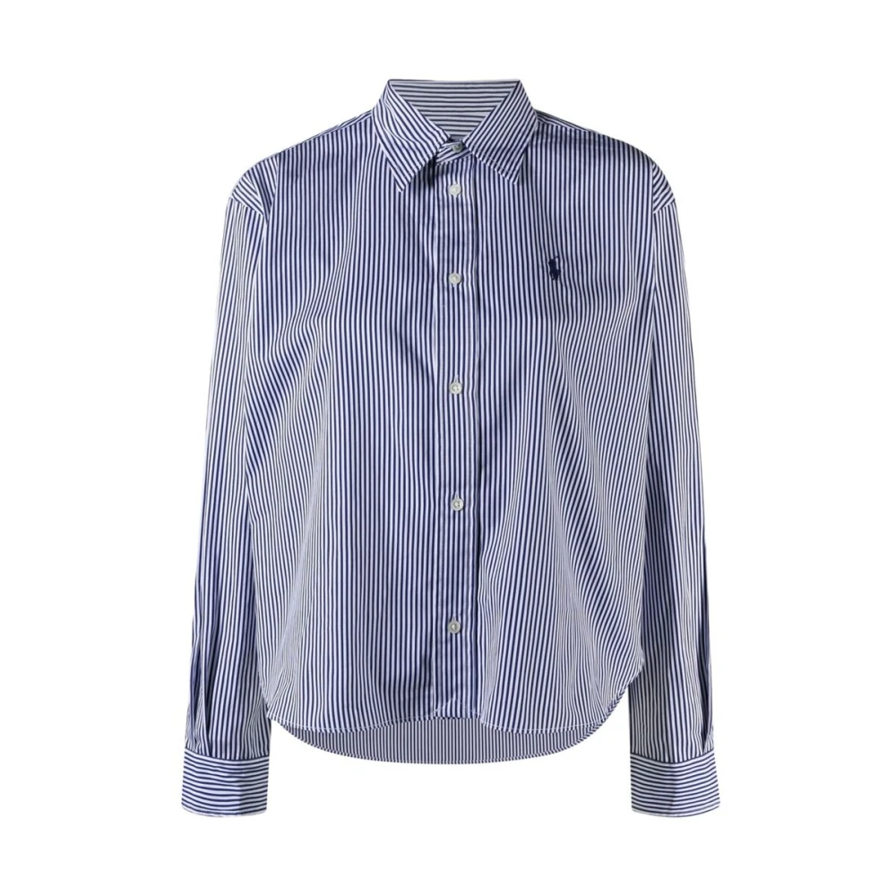 Ralph Lauren Shirt met verticale strepenprint Blue Dames