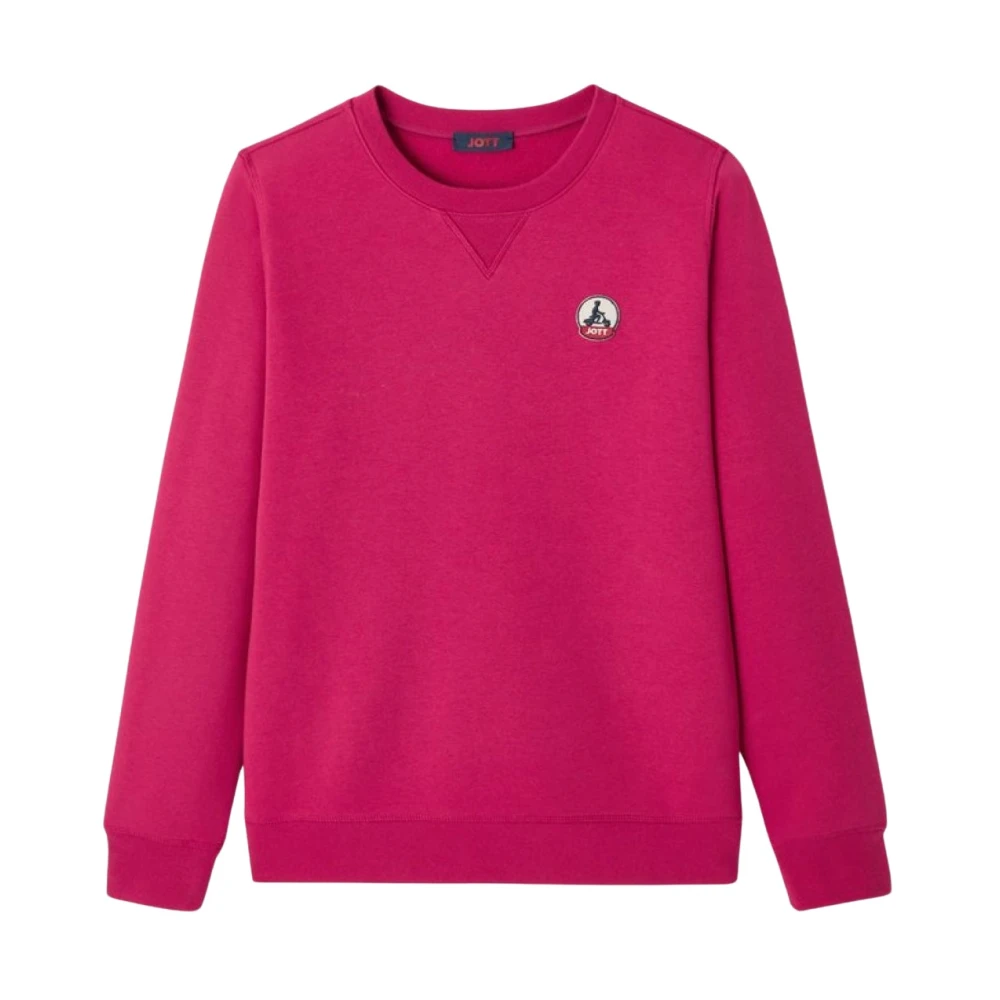 Jott Organische Katoenen Sweater Roses Stijl Pink Dames