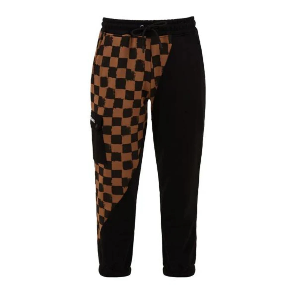 Sprayground Sportieve Broek Bruin Zwart Grafisch Katoen Black