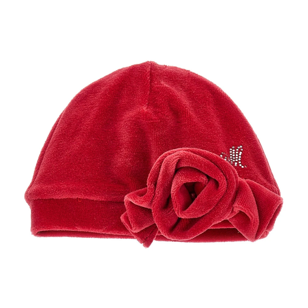 Monnalisa Red Hats & Caps, Female, 1 M, Cuffietta In Ciniglia
