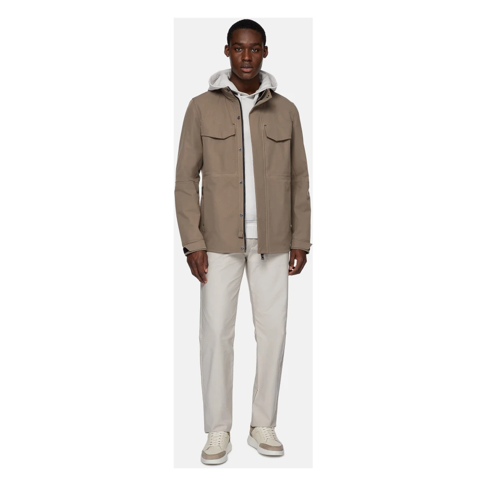 Boggi Milano B Tech Technical Fabric Veldjas Beige Heren