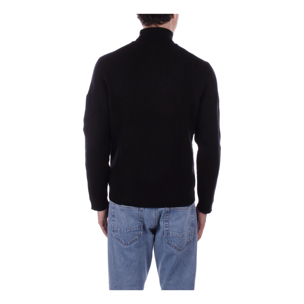 C.P. Company Hoge Hals Logo Trui Zwart Black Heren