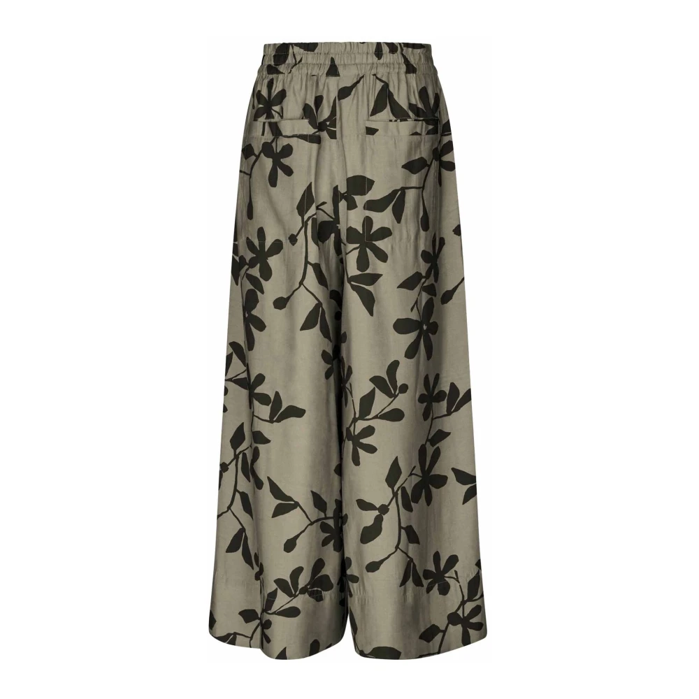 Masai Bloemenprint Wijde Pijp Broek Multicolor Dames