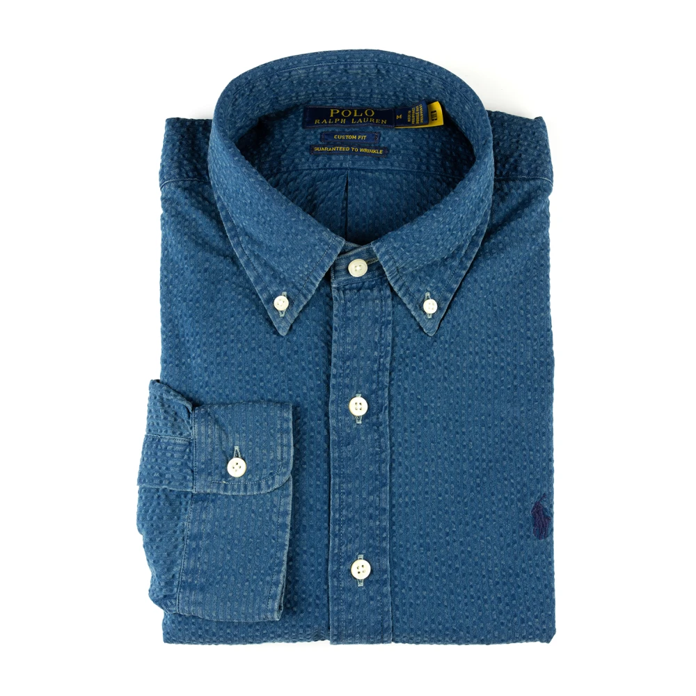 Polo Ralph Lauren Blauw overhemd met knoopsluiting en streepjespatroon Blue Heren