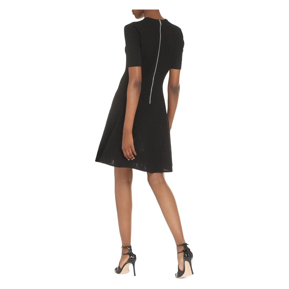 Givenchy Uitlopende Jacquard Gebreide Mini-Jurk Black Dames