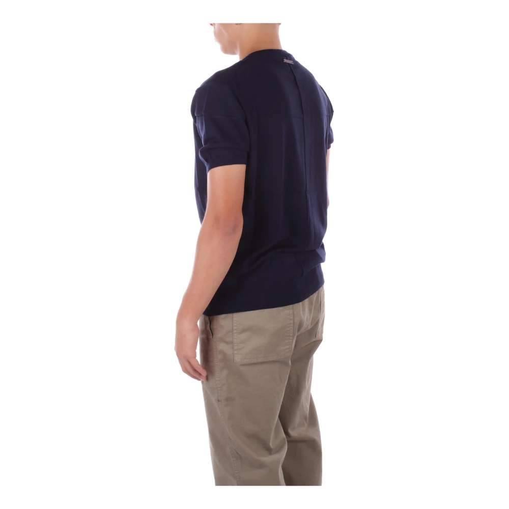 Costume National Blauwe Logo Trui Slim Fit Blue Heren