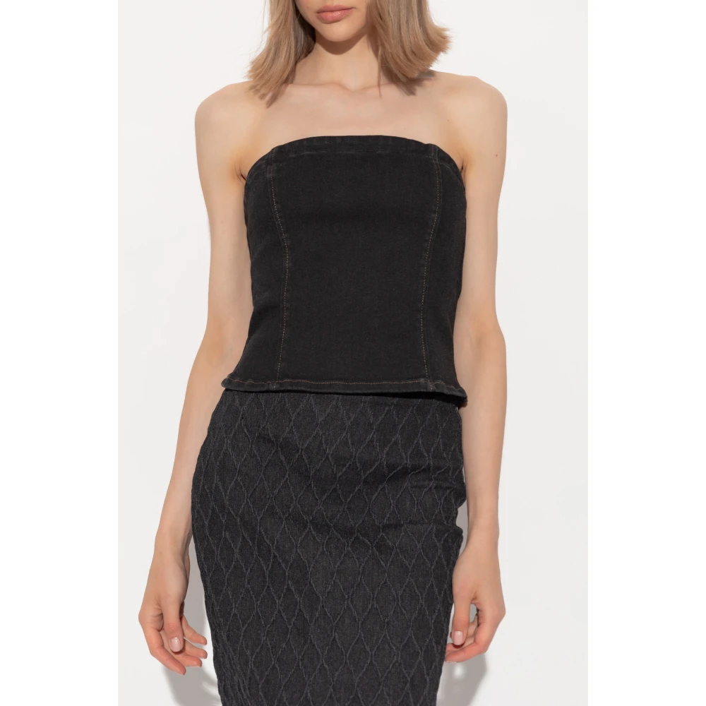 Gestuz Jeans top Tubinazg Black Dames