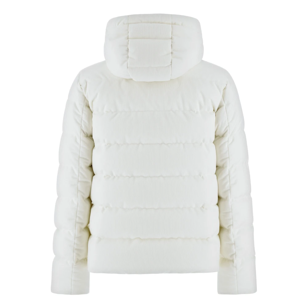 Herno Witte Fluwelen Bomberjack White Heren