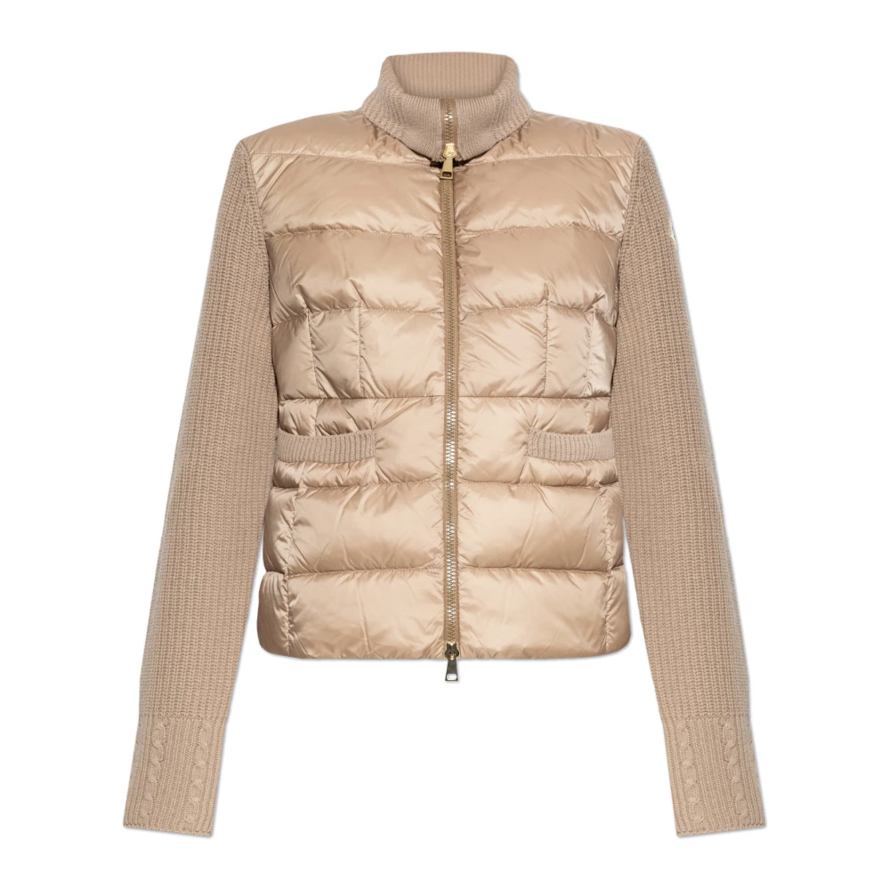 Moncler Vest met gewatteerde voorkant Beige Dames