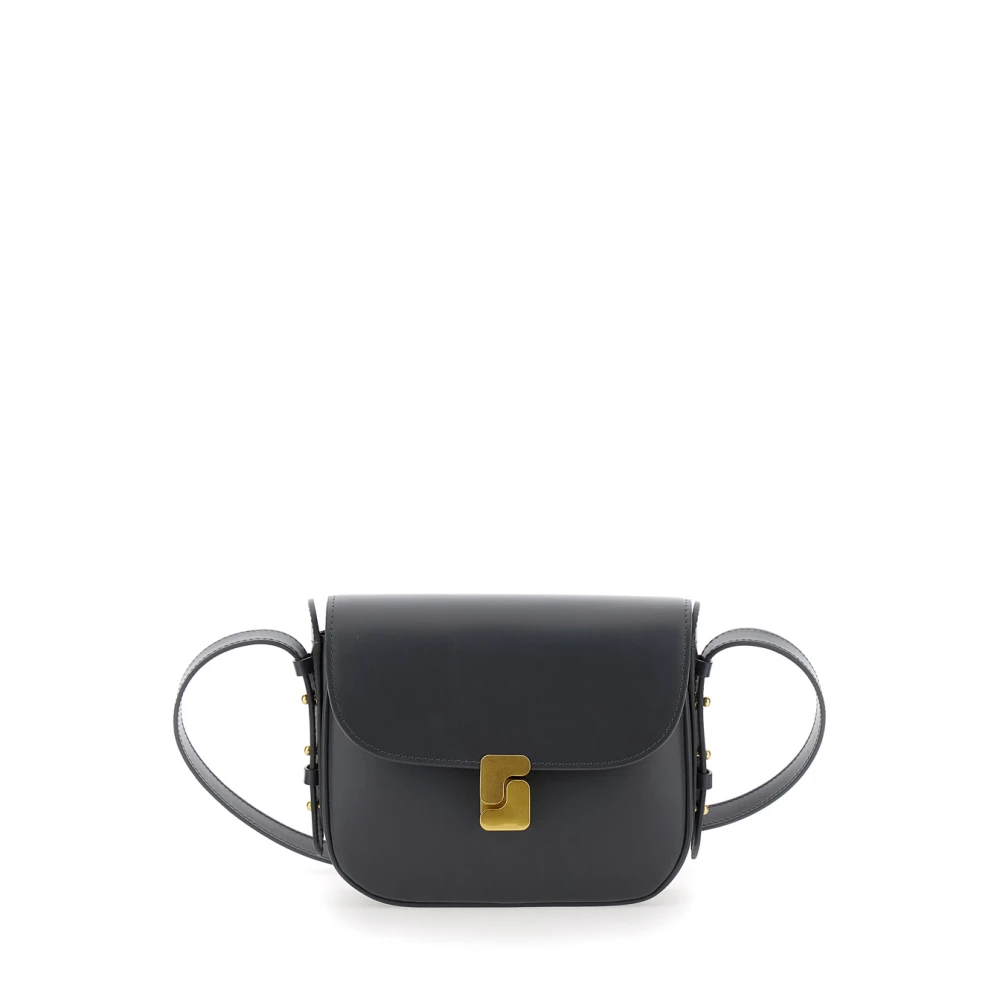 Soeur Bellissima Grijze Crossbody Tas met Plaque Gray Dames