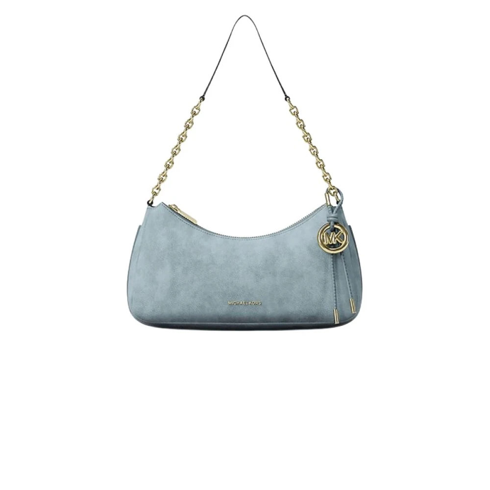 Michael Kors , Shoulder Bags, Female, Blue, One Size, Nolita Medium Nubuck Chain Pochette