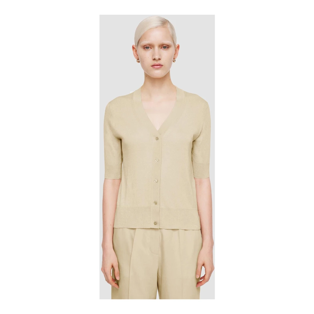 joseph Zijden Katoenen Vest Licht Doorschijnend Beige Dames