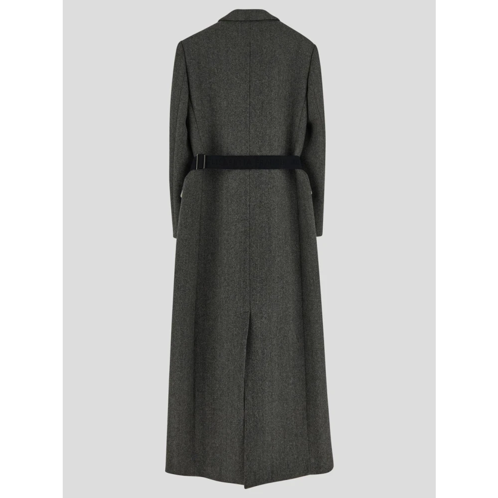 Elisabetta Franchi Grijze Polyester Damesjas Stijlvol Model Gray Dames