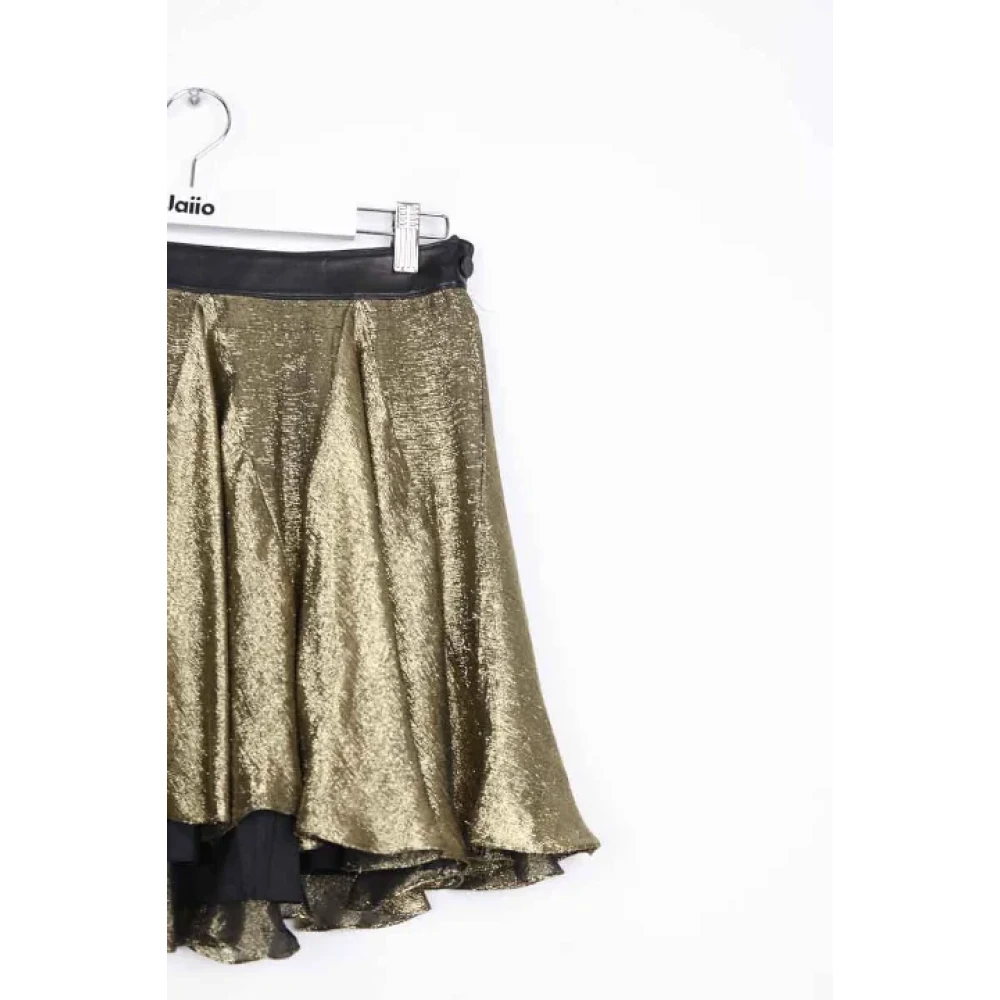 Saint Laurent Vintage Pre-owned Fabric bottoms Yellow Dames