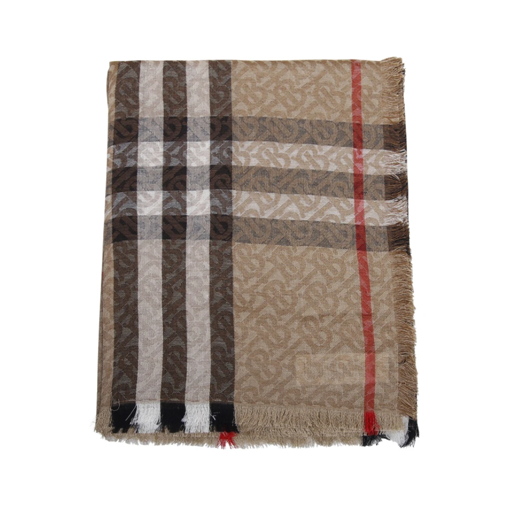 Burberry Geruit Sjaal in Archief Beige Dames