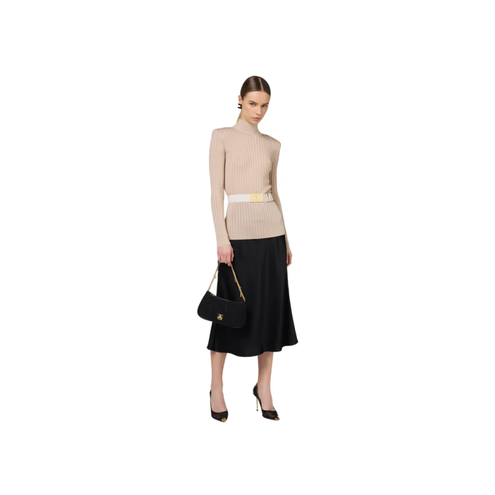 Elisabetta Franchi Stijlvolle Jurk Collectie Beige Dames