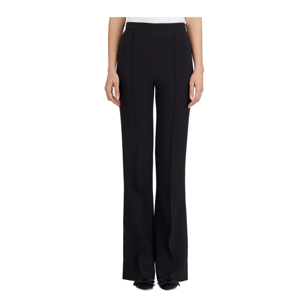 Elisabetta Franchi Crepe Palazzo Broek Black Dames