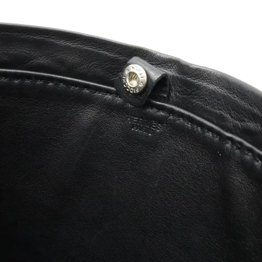 Hermès Vintage Pre-owned Leather shoulder-bags Black Dames