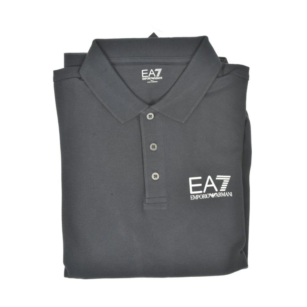 Emporio Armani EA7 Klassieke Polo Shirt voor Mannen Blue Heren