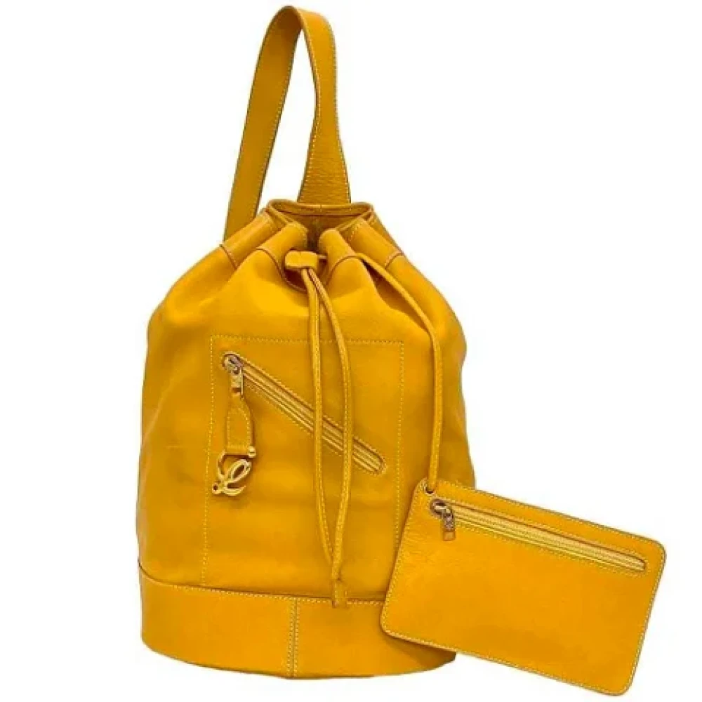 Loewe Pre-owned Leather handbags Orange Dames