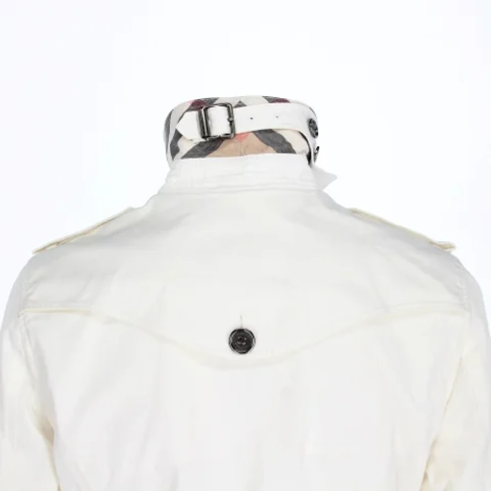 Burberry Vintage Pre-owned Cotton outerwear White Dames