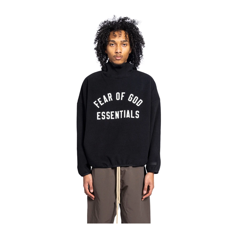 Fear Of God Zwarte hoodie met geborsteld garen Black Heren