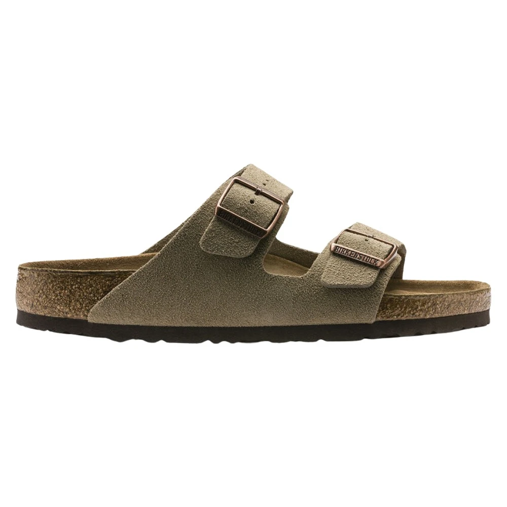 Birkenstock Men's Beige Sliders, 12 Uk, Sandals Arizona Soft Footbed Regular