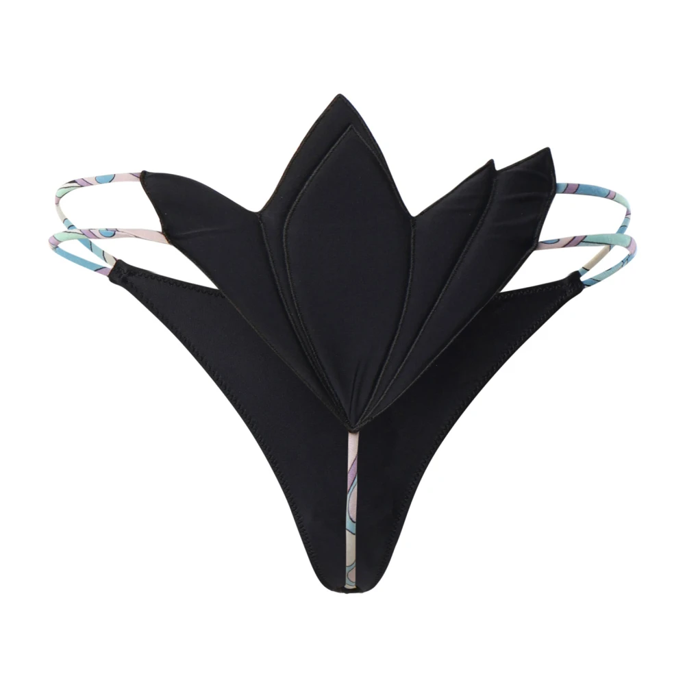 EMILIO PUCCI Zwart zee kleding met Iridie-print Black Dames
