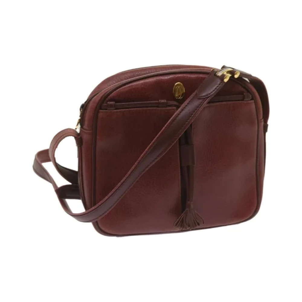 Cartier Vintage Pre-owned Leather shoulder-bags Red Dames