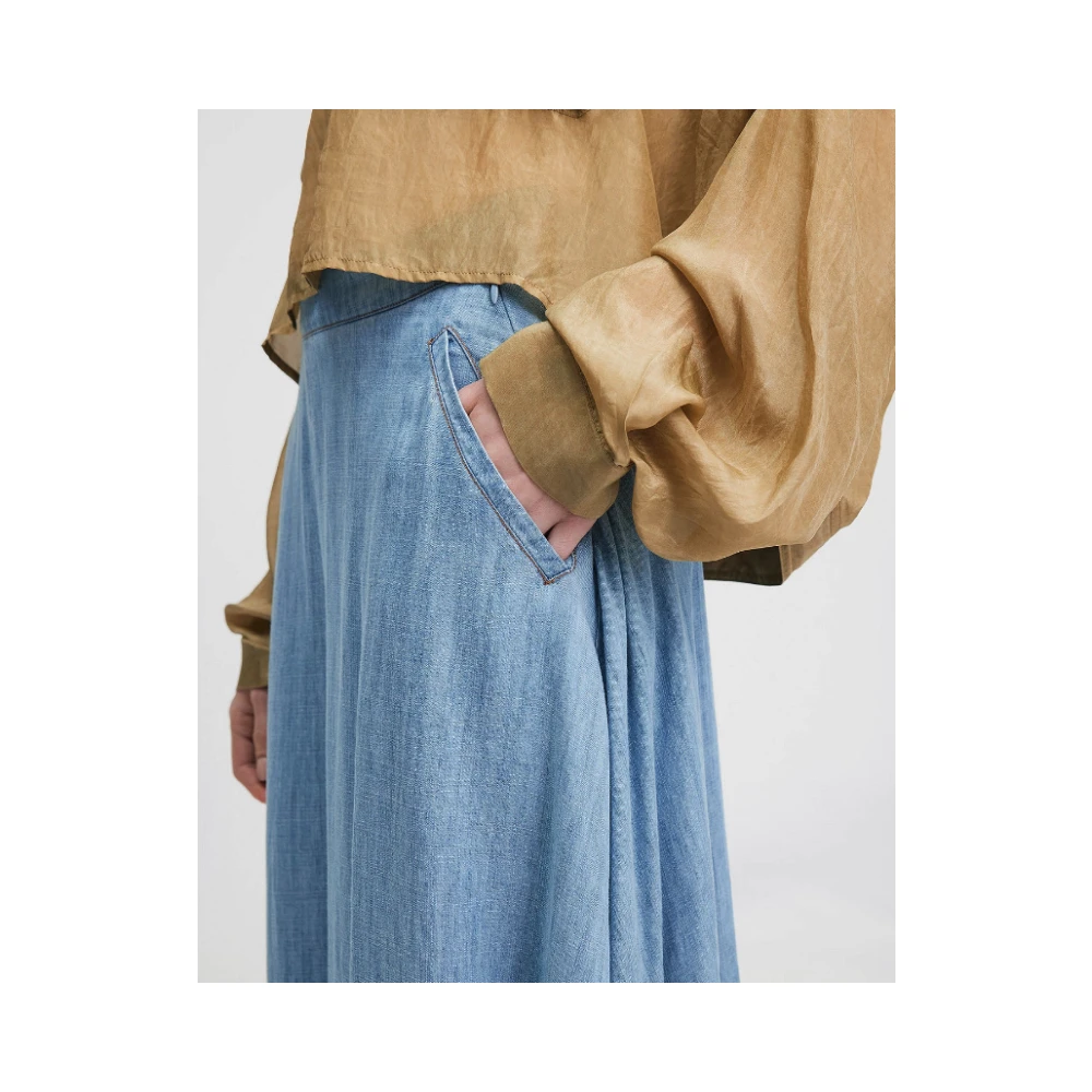 Mes Demoiselles Denim Culottes met Onzichtbare Rits Blue Dames