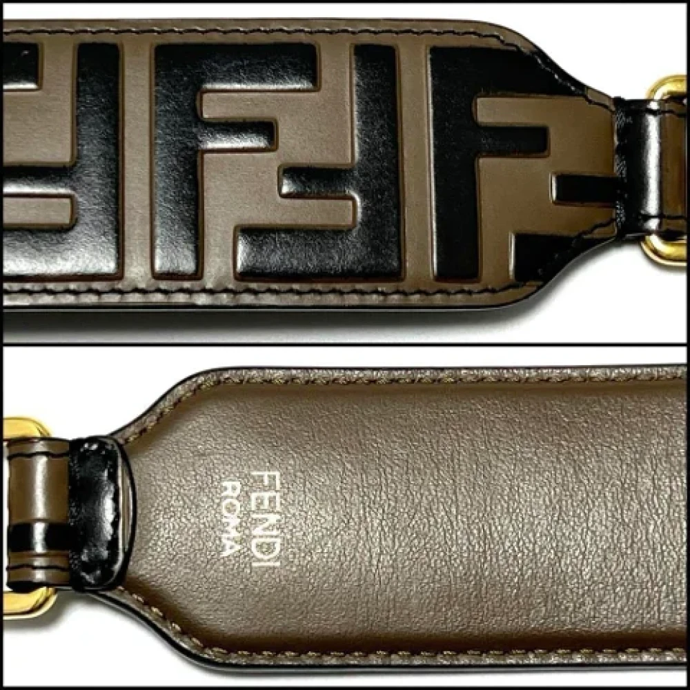 Fendi Vintage Pre-owned Leather home-office Brown Dames