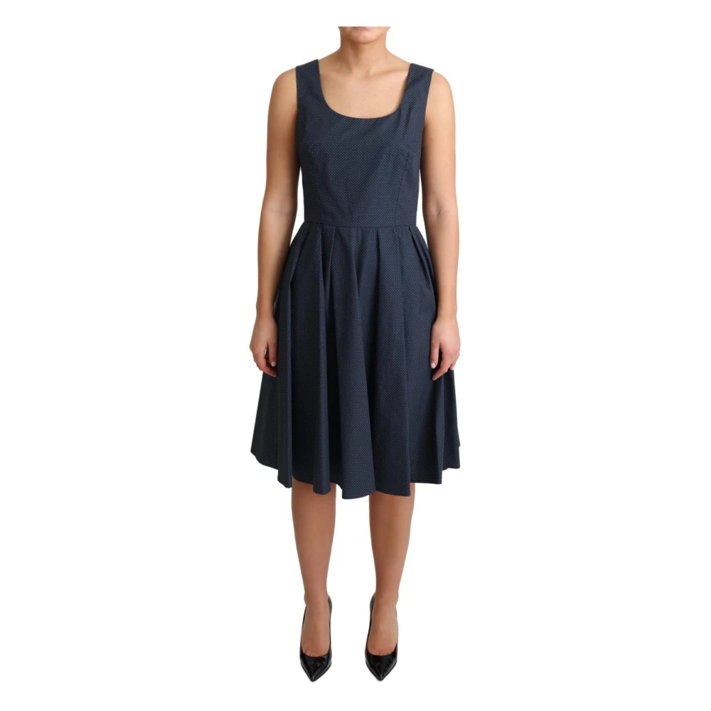 Dolce & Gabbana Blue Polka Dot A-Line Dress - Female - Summer Dresses - Blue - M - Dresses - Image 3