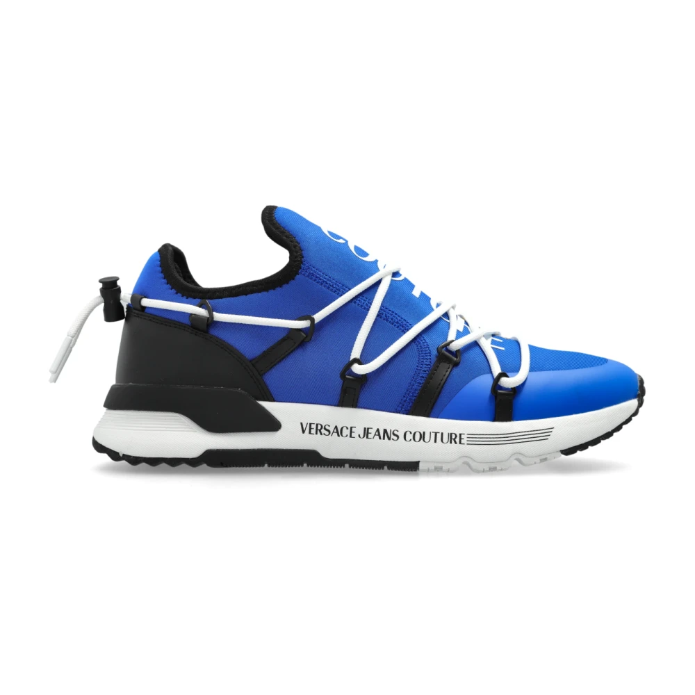Versace Jeans Couture Men's Blue Sneakers,, Trainers With Logo Size 8 Uk