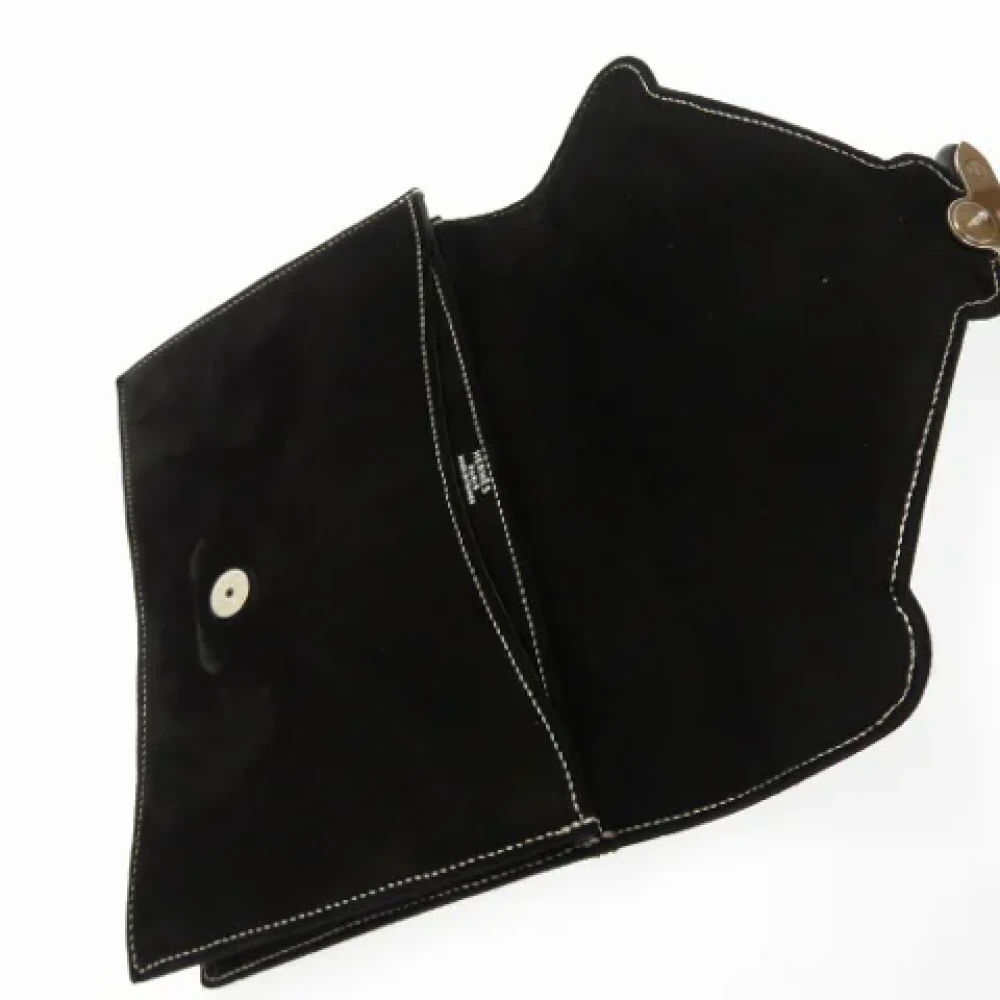 Hermès Vintage Pre-owned Fabric clutches Black Dames
